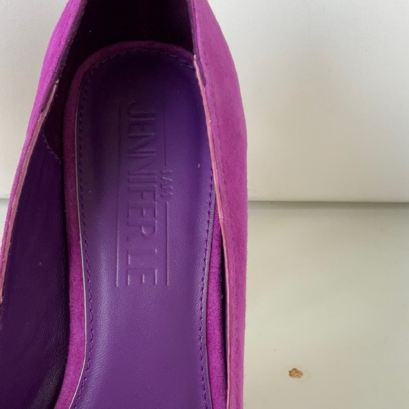 I AM JENNIFER LE Womens Purple Open Toe Suede Heels EU40 US9M - Picture 3 of 8